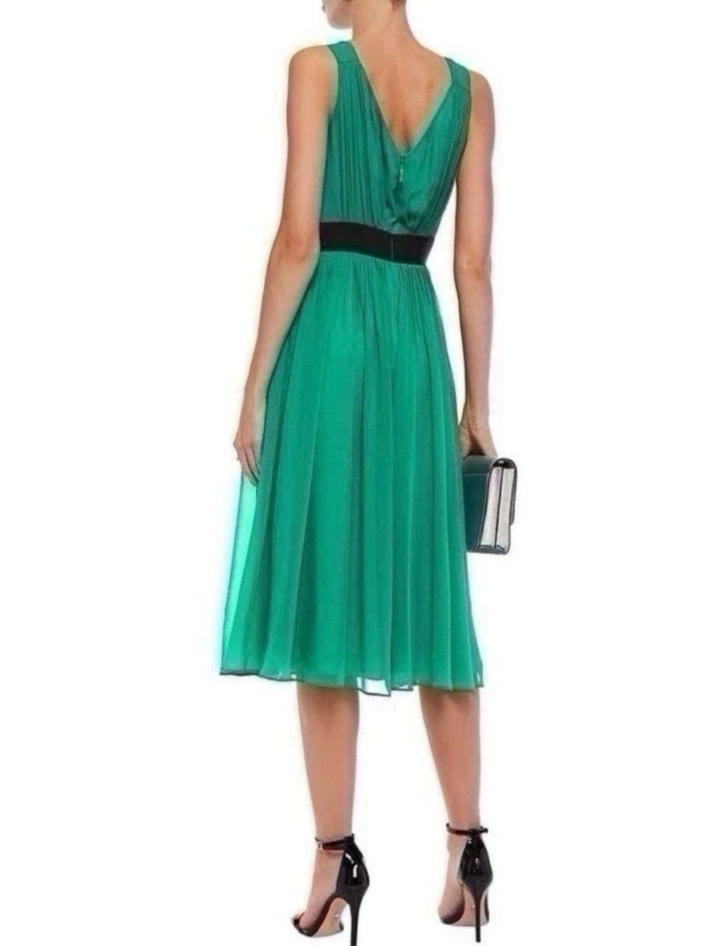 NEW Kate Spade Emerald Ring Green Chiffon Dress - Picture 11 of 14